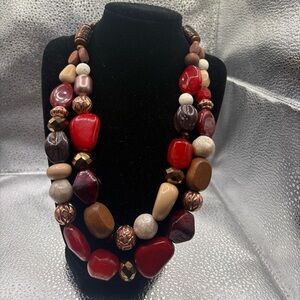 BOCAR Chunky Beaded Statement Necklace